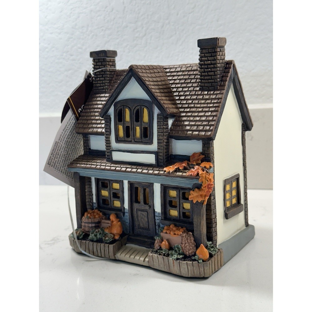 NWT VIRAL Hobby Lobby Robert Stanley Cozy Fall Light Up‎ Village House Fireplace